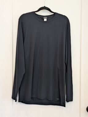 Hanro Mens XL Black Night & Day Shirt 100%Cotton Luxury Lounge Swiss EUC